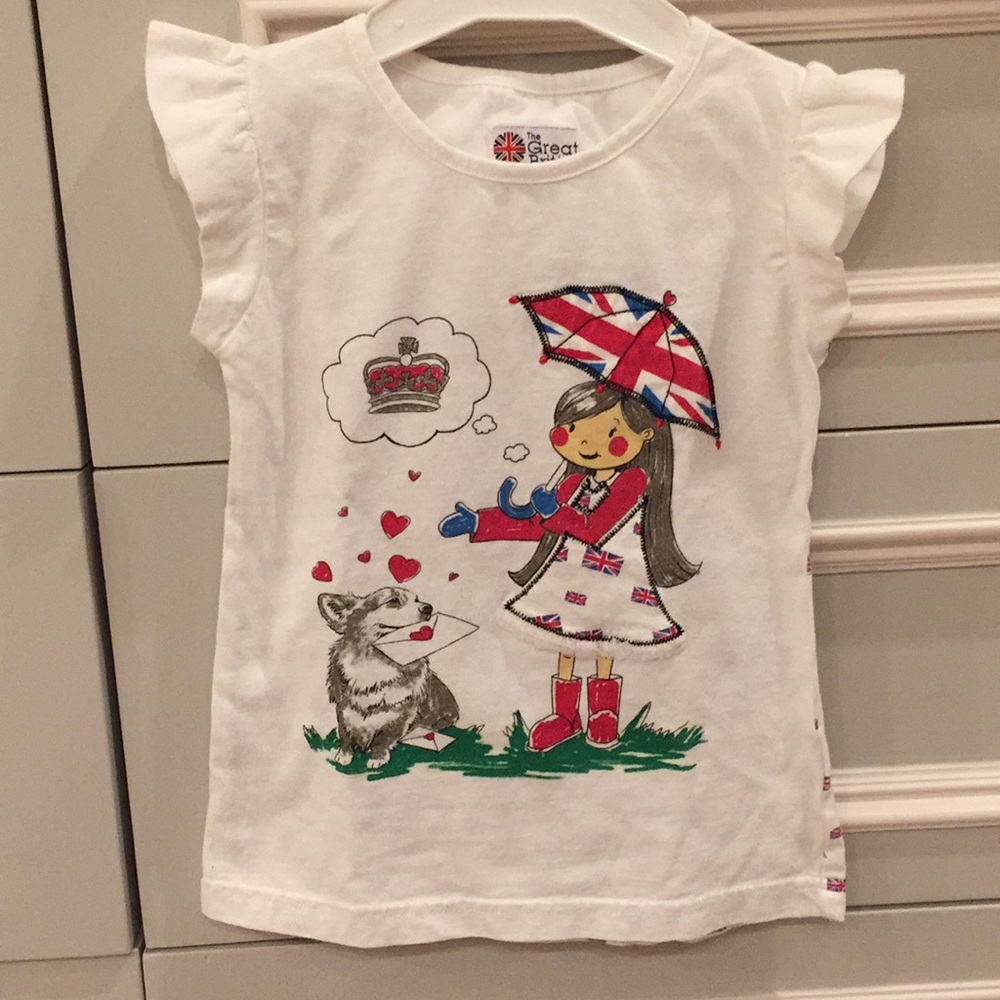 Baby girl summer dress with British flag